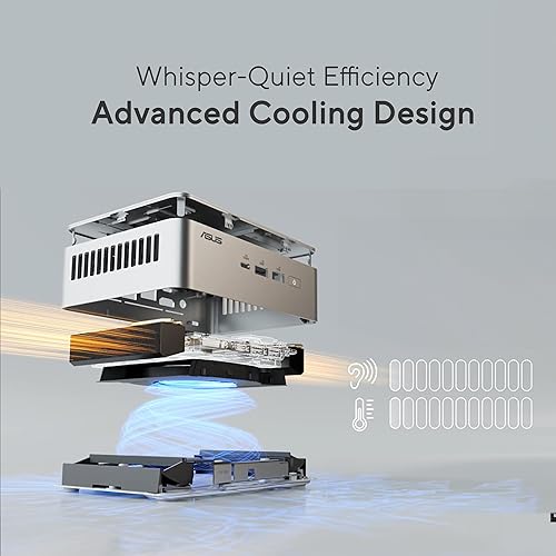 ASUS NUC 15 Pro+ Barebones Mini PC with Intel Series 2 Core Ultra 5 225H, up to 96GB DDR5 RAM, Dual Storage, Thunderbolt™ 4, Wi-Fi 7 & Bluetooth 5.4, Toolless Silver Aluminum Chassis, with VESA Mount