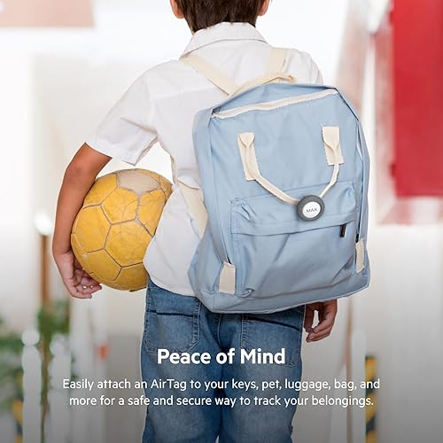 Belkin Apple AirTag Secure Holder with Clip - AirTag Holder - Durable Scratch Resistant AirTag Case - Apple Air Tag Case with Spring Loaded Clip - Attach to Backpack, Clothing, & Luggage - Dark Gray