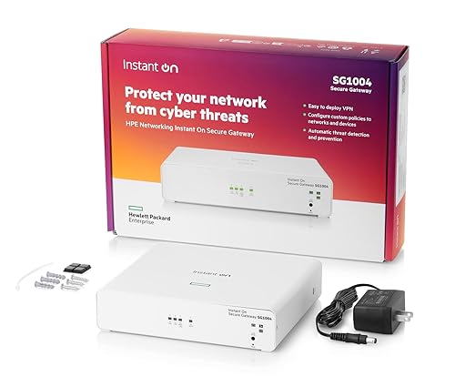 HPE Networking Instant On Secure Gateway SG1004 4-Port 1G Smart-Managed Gateway, 4X 1GBase-T, US Cord (S0G33A#ABA)