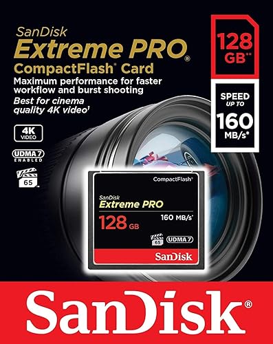 SanDisk Extreme PRO 128GB CompactFlash Memory Card UDMA 7 Speed Up to 160MB/s- SDCFXPS-128G-X46