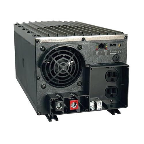 Tripp Lite Power Industrial Inverter, 2000W, 12VDC, 120V, RJ45, 5-15R 2-Outlets for RVs,Trucks, Fleet Vehicles & Emergency Vehicles, 1 Year Warranty (PV2000FC) 2000W Standard