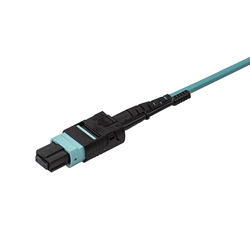 StarTech.com 3m (10ft) MTP(F)/PC to 4X LC/PC Duplex Breakout OM3 Multimode Fiber Optic Cable, 40G, Fiber Jumper Cord