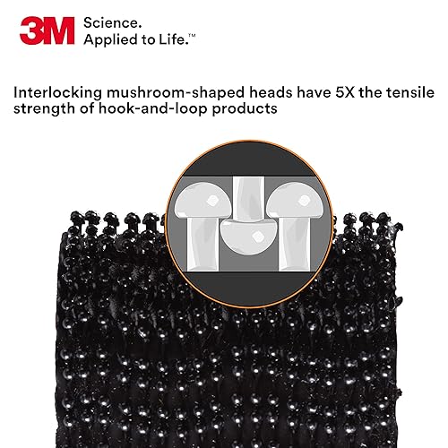 3M Dual Lock Reclosable Fastener TB3550CF, Type 250/250, 1 Roll, Black, 1 in x 10 ft, Industrial Use, Temperature, Moisture, UV Resistant, Snaps Shut, Durable for Repeated Opening and Closing
