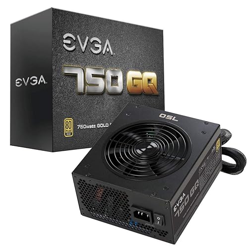EVGA 750 GQ, 80+ GOLD 750W, Semi Modular, EVGA ECO Mode, 5 Year Warranty, Power Supply 210-GQ-0750-V1 750W GQ Power Supply