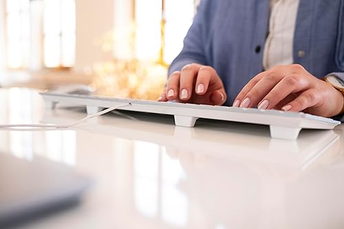 CHERRY KC 6000 Slim Design Keyboard, EU Layout (QWERTY), Wired (USB-A Port), Quiet Keys, Durable Labeling, Silver EU Layout - QWERTY Silver