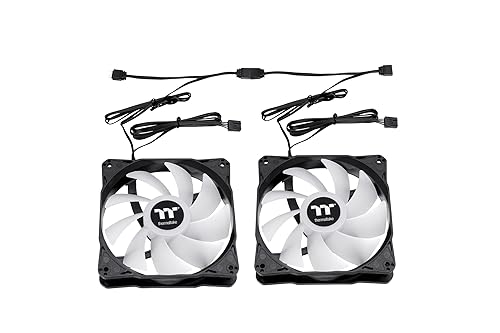 Thermaltake LE120 ARGB PWM Fan (3 Pack), PWM controlled 500~1500 rpm, 5V Motherboard Sync, 16.8 Million Colors 9 Addressable LEDs, Airflow 66.1 CFM, 120mm Hydraulic Bearing, Case Fan, CL-F204-PL12SW-A