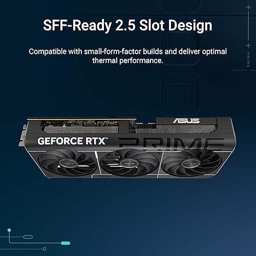 The SFF-Ready ASUS Prime GeForce RTX™ 5070 12GB GDDR7 Graphics Card (PCIe® 5.0, 12GB GDDR7, HDMI®/DP 2.1, 2.5-Slot, Axial-tech Fans, Dual BIOS)