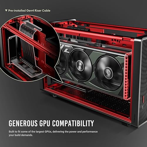 Antec Performance 1 M Aventurine, Fans Not Included, High Airflow Solid Panels, RTX40 Compatible, 2 x 140mm Fans Support, PCIe 4.0 Riser Cable, CNC & Aluminum Crafted, Type-C, Mini ITX Gaming Case