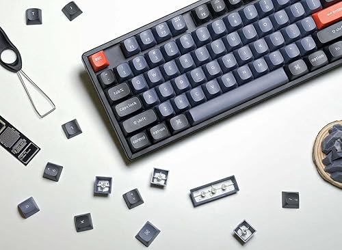 Keychron K8 Pro Hot-swappable Wireless/Wired Mechanical Keyboard South-Facing RGB Lights Aluminum Frame Gateron Pro Red Switches TKL Layout (87 Keys) for Windows Mac Linux, Black (K8P-J1)