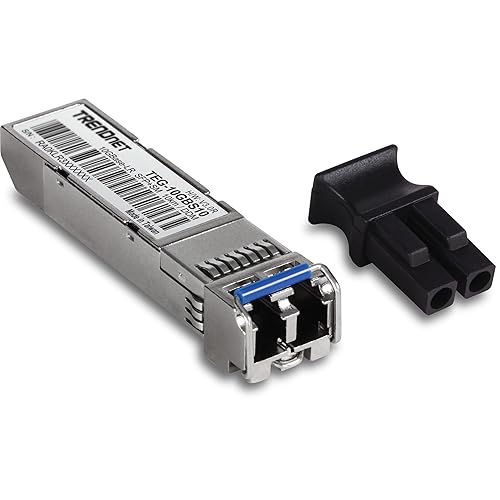 TRENDnet SFP to RJ45 10GBASE-LR SFP+ Single Mode LC Module, TEG-10GBS10, Up to 10 km (6.2 Miles), Hot Pluggable SFP Transceiver, Duplex LC Connector, 1310nm, 3.3V Power Supply, Lifetime Protection 10KM 10G