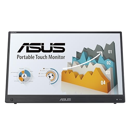 ASUS ZenScreen Touch 16” USB-C Portable Monitor (MB16AMTR) - Full HD, IPS, Built-in Battery, Kickstand, Tripod Socket, Eye Care, Compatible with Laptops, Smartphones and Game Consoles, 3 yr Warranty
