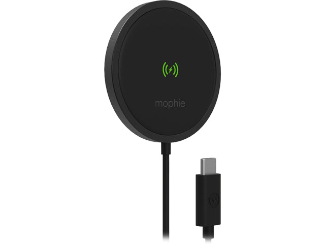 Mophie 401307633 Snap+ Black 15W Wireless Charging Pad for Qi-enabled and Magsafe Compatible Devices