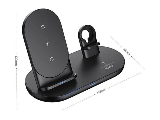 Aukey LC-A3 Black 3-in-1 Wireless Charging Station