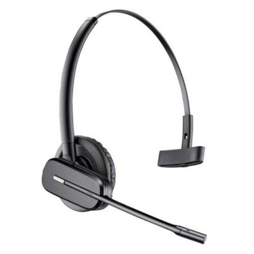 Poly CS540 XD Extra Density Convertible Headset TAA - Mono - Wireless - DECT - 350 ft - 20 Hz to 20 kHz - Over-the-ear, Over-the-head - Monaural - Outer-ear - Noise Cancelling Microphone - Black