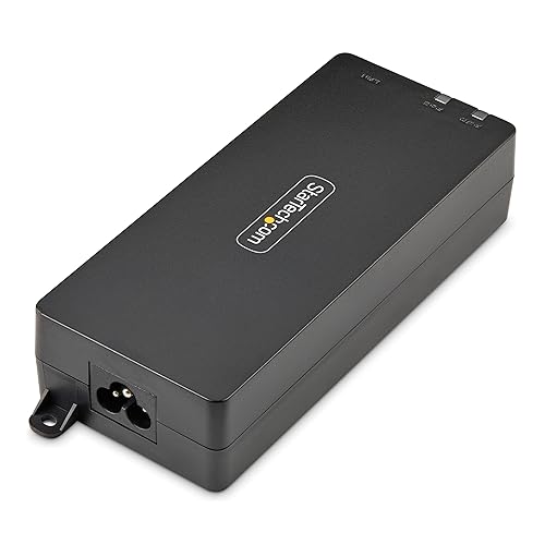 StarTech.com 1-Port 10Gbps PoE++ Injector, 90W, 2.5/5/10G Ethernet/10/100/1000Mbps, PoE++ (802.3af/802.3at/802.3bt)