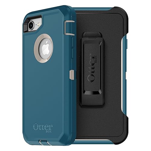 OtterBox iPhone SE 3rd & 2nd Gen, iPhone 8 & iPhone 7 (not Compatible with Plus Sized Models) Defender Series Case - Big SUR, Rugged & Durable, with Port Protection, Includes Holster Clip Kickstand Retail Packaging Big Sur
