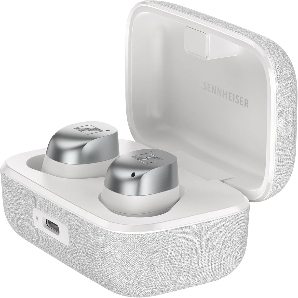 Sennheiser Momentum True Wireless 4 Smart Earbuds with Bluetooth 5.4, Crystal-Clear Sound, Comfortable Design, 30-Hour Battery Life, Adaptive ANC, LE Audio and Auracast - White Silver