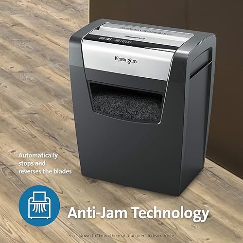 Kensington Shredder - OfficeAssist 10-Sheet Anti-Jam P4 Crosscut Security Shredder (K52075AM) P4 Cross Cut