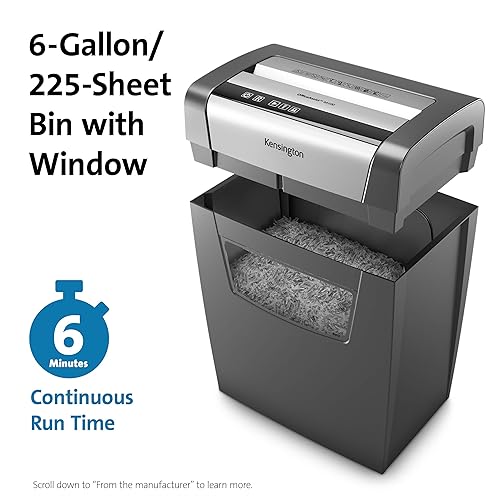 Kensington Shredder - OfficeAssist 10-Sheet Anti-Jam P4 Crosscut Security Shredder (K52075AM) P4 Cross Cut