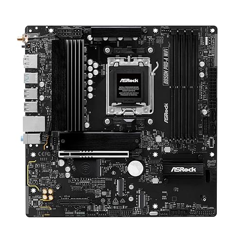 ASRock AMD B850M Pro A WiFi 6E Socket AM5 Ryzen DDR5 8000 MHz 256GB Micro ATX Motherboard M.2 SATA3 6.0 Gb/s PCIe 5.0 B850