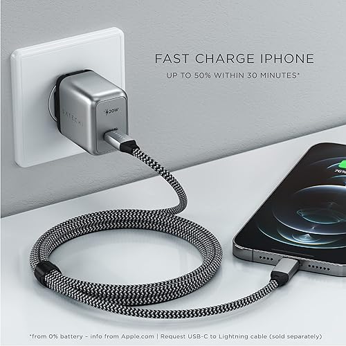 Satechi 20W USB C PD Wall Charger – Supports Power Delivery – Compatible with 2022 iPad Air M1, 2021 iPad Pro M1, iPhone 15 Pro Max/15 Pro/15/15 Plus, iPhone 14 Pro Max/14 Pro/14/14 Plus (US)
