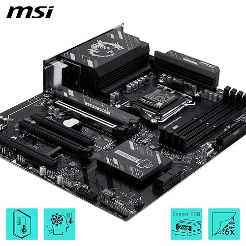 MSI B850 Gaming PRO WIFI6E Motherboard, ATX - Supports AMD Ryzen 9000/8000 / 7000 Processors, AM5 - DDR5 Memory Boost 8200+ MT/s (OC), PCIe 4.0 x16, M.2 Gen5, Wi-Fi 6E, 2.5G LAN