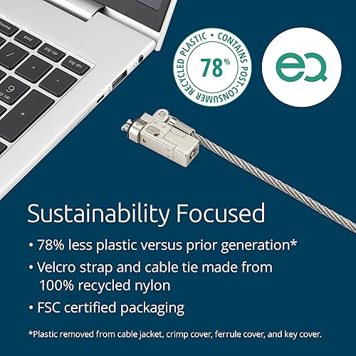 Kensington Slim NanoSaver 2.0 EQ Keyed Laptop Lock (K60630WW)