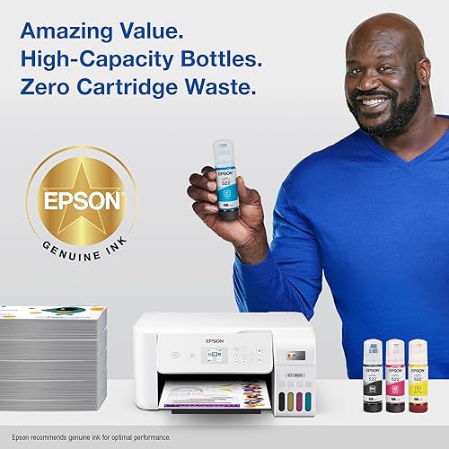EPSON 522 EcoTank Ink Ultra-high Capacity Bottle Black & Color Combo Pack (T522120-BCS) Works with EcoTank ET-2720, ET-2800, ET-2803, ET-2840, ET-4700, ET-4800, ET-4810
