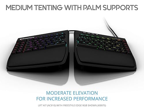 KINESIS Lift Kit - Tenting with Palm Supports for Freestyle Edge (AC910),Black