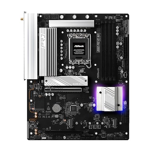 ASRock B860 Pro RS WiFi 6E Intel Core Ultra DDR5 8666 MHz 256GB M.2 LGA1851 ATX Motherboard BIOS Flashback SATA3 6.0 Gb/s PCIe 5.0