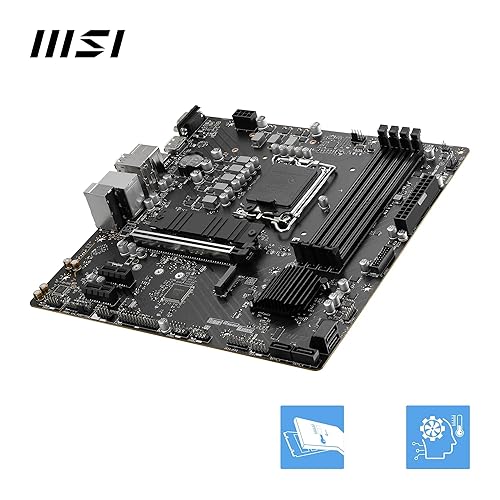 MSI PRO B760M-P Motherboard, Micro-ATX - Supports Intel 14th, 13th & 12th Gen Core Processors, LGA 1700 - DDR5 Memory Boost 6800+MHz/OC, PCIe 4.0 x16 Slot, M.2 Gen4 Slots