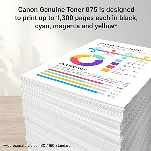 Canon Genuine 075 Yellow Toner Cartridge