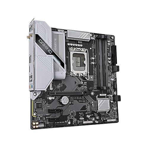 GIGABYTE B760M Gaming Plus WiFi DDR4 LGA 1700 Intel B760 M-ATX Motherboard with DDR4, 2* M.2, PCIe 4.0, Front USB 3.2 Gen 1 Type-C, WiFi 6 GbE LAN, Q-Flash Plus, PCIe EZ-Latch