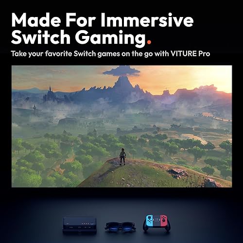 VITURE Pro Dock Pack Pro XR Glasses & Pro Mobile Dock, Co-op Stream & Play, 2D/3D Content Support, Compatible with Switch, Handhelds, Fire TV, Neckband, Mobile Devices, & All HDMI/USB-C Inputs