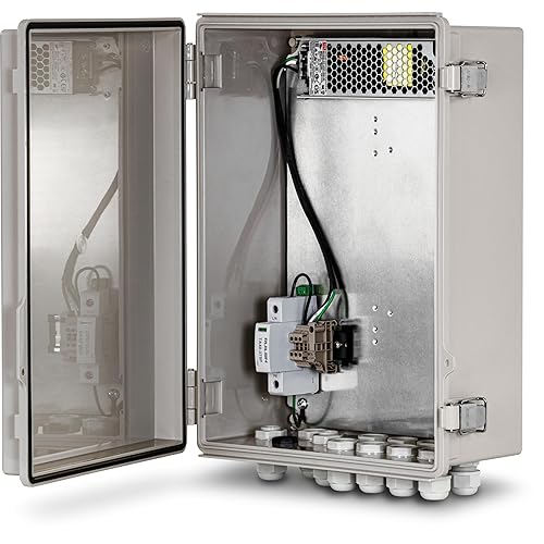 TRENDnet Outdoor IP68 Weatherproof Power Supply Box Enclosure, TI-CA3K, Power Supply and Surge Protector Included, IK10 Impact Protection, Power Supply Supports up to 200W (55V DC, 3.6A), White
