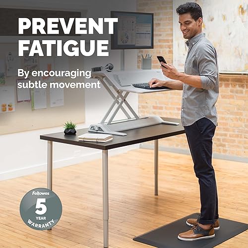 Fellowes Anti-Fatigue Standing Desk Wellness Mat, 36 x 24 Inch, Black 8707002