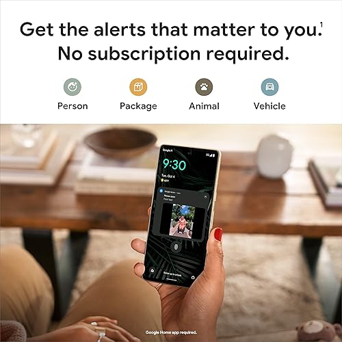 Google Nest Doorbell (Wired, 2nd Gen) - Wired Video Doorbell Camera - Doorbell Security Camera - Snow Nest Doorbell - Wired Snow