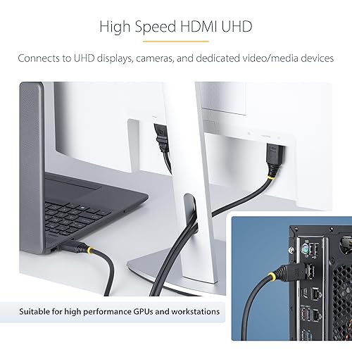StarTech.com 30ft (9.1m) Active High Speed HDMI Cable, 4K 60Hz/1440p 144Hz, 18Gbps, UHD HDMI 2.0 Cord, TPE Jacket