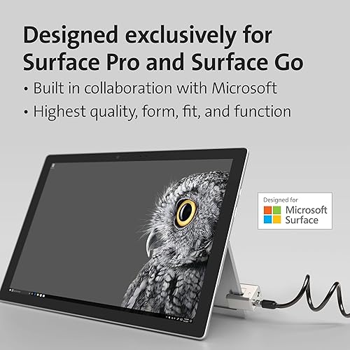 Kensington Portable Keyed Cable Lock for Surface Pro & Surface Go, Compatible with Surface Pro 8 & Surface Go 3 (K68138WW)