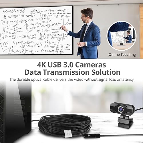 SIIG 100ft USB 3.0 Extend Cable, USB Type-A Male to Female, AOC Active Optical Cable, 5Gbps Supports UASP, Not Backwards Compatible with USB 2.0 and USB 1.1 Devices (CB-US0U11-S1)