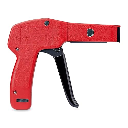 StarTech.com Nylon Cable Tie Gun, Zip Tie Cable Cutter/Installation Tool, Zip Tie Tensioning/Tightener, TAA Compliant