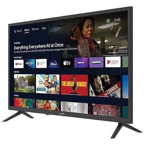 Supersonic Smart Google TV SC-3250GTV 32-inch FHD DLED TV with Google Assistant, ATSC/NTSC, HDMI, WiFi, USB Input, 1080p Resolution,16.7M Colors, 60Hz Refresh Rate, Bluetooth, Remote Control SC-3250GTV– 32” Smart TV