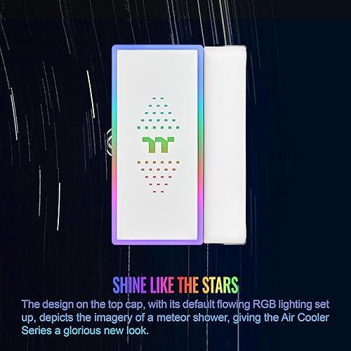 Thermaltake ASTRIA 400 ARGB CPU Cooler; 6 Copper Heat Pipes; 120mm PWM Fan; 500~1800RPM; Single Tower; Intel/AMD; 230W TDP; White; CL-P138-CA12SW-A