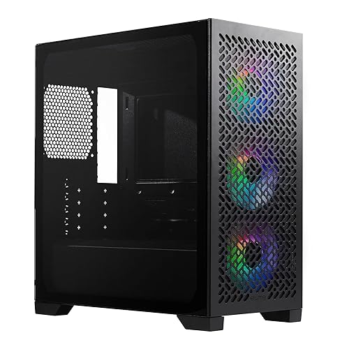 Cooler Master Elite 302 Micro-ATX High Airflow Minimalist PC Case, 365mm GPU Max, Compatible RTX 5080|RX 7090 XT, 280mm AIO Max, Type C, Tempered Glass, Triple 120mm aRGB PWM Fan, Intakes Grill