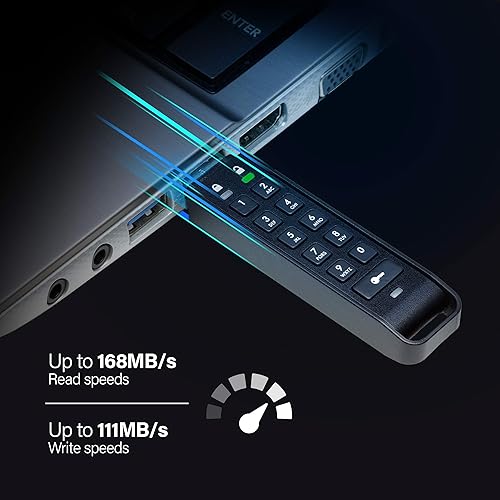 iStorage datAshur Personal2 256-bit 64GB USB 3.0 secure encrypted flash drive IS-FL-DAP3-B-64 64GB, black