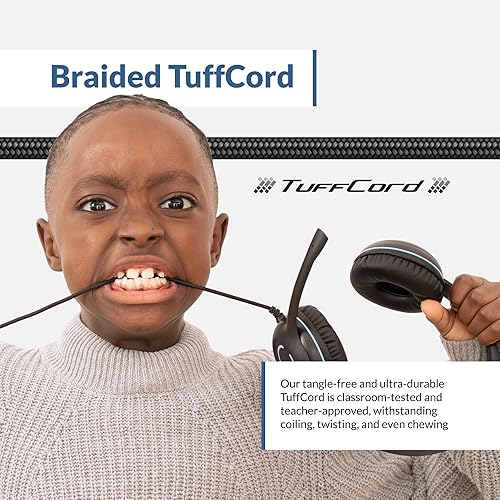 Cyber Acoustics USB-C Stereo Headset (AC-5014) – Durable, Crisp, and Clear Communication in Classrooms and at Home; in-Line Controls for Volume and Mic Mute