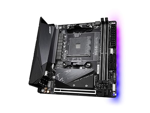 GIGABYTE B550I AORUS PRO AX (AM4 AMD/B550/Mini-Itx/Dual M.2/SATA 6Gb/s/USB 3.2 Gen 1/WiFi 6/2.5 GbE LAN/PCIe4.0/Realtek ALC1220-Vb/DisplayPort 1.4/2xHDMI 2.0B/RGB Fusion 2.0/DDR4/Gaming Motherboard)