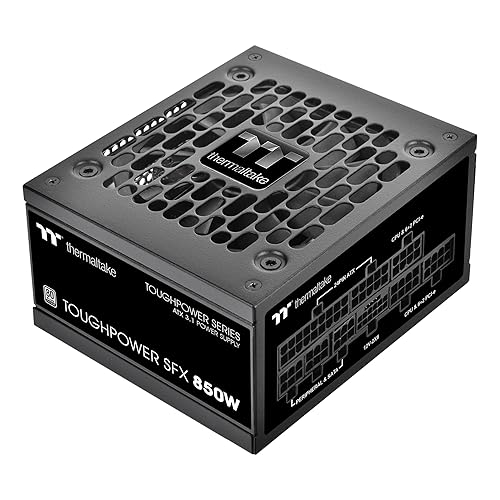 Thermaltake Toughpower SFX 850W 80Plus Platinum ATX 3.1 Standard Power Supply; 450W 12V-2x6 Connector Included; Full Modular; 90mm FDB Fan; PS-STP-0850FNFAPU-1; 7 Year Warranty 850W Platinum