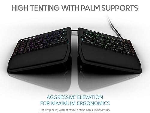 KINESIS Lift Kit - Tenting with Palm Supports for Freestyle Edge (AC910),Black