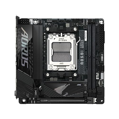 GIGABYTE B850I AORUS PRO AMD AM5 LGA 1718 Motherboard, Mini-ITX, DDR5, 2X M.2, PCIe 5.0, USB-C, WIFI7, 2.5GbE LAN, EZ-Latch, 5-Year Warranty